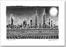 New York silhouette - Drawings - Originals for sale