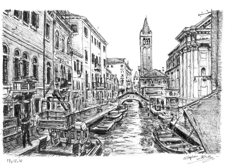 Venice, Italy - drawings and paintings by Stephen Wiltshire MBE