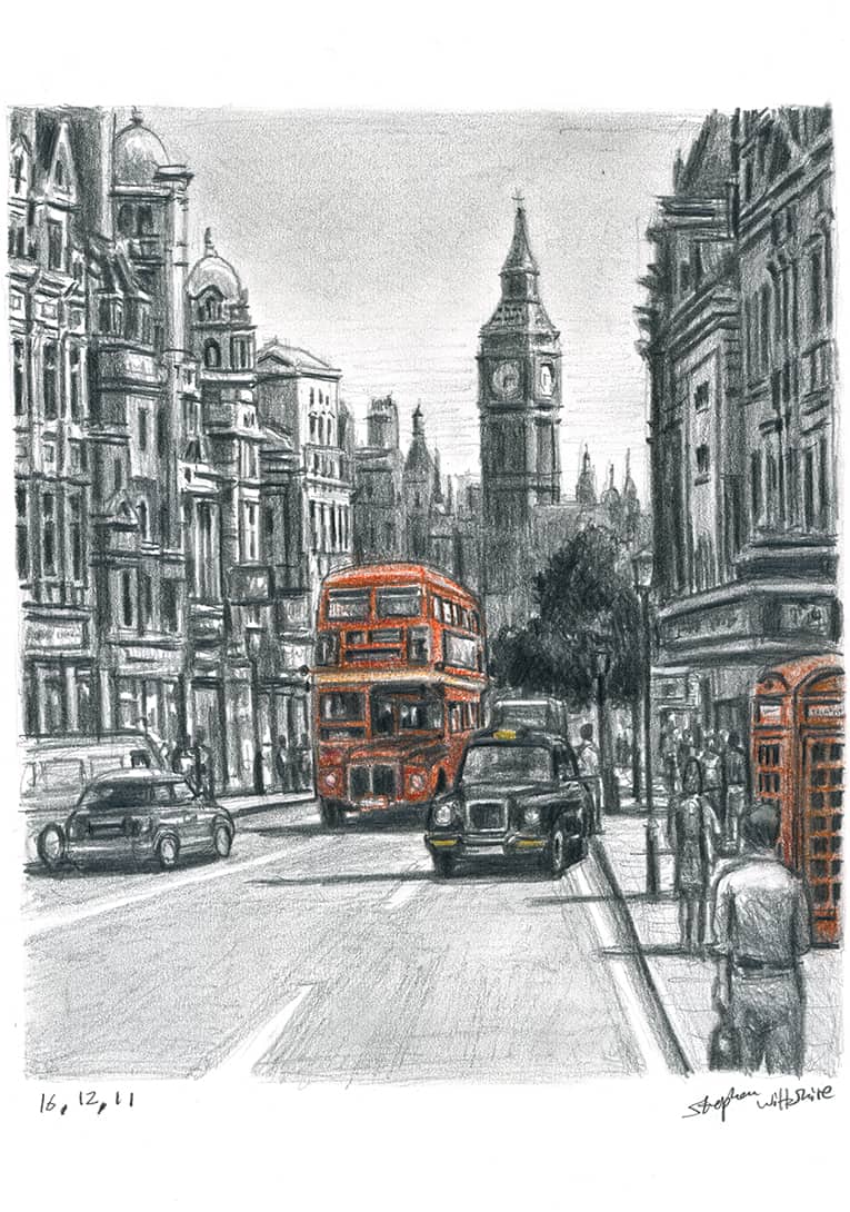 Whitehall in summer Limited Edition of 75 - Original Drawings and Prints for Sale