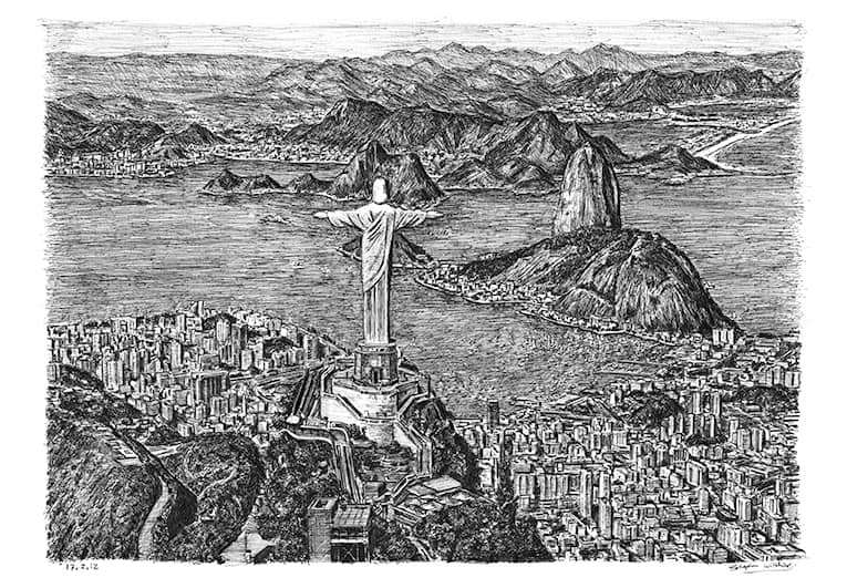 Rio de Janeiro - drawings and paintings by Stephen Wiltshire MBE