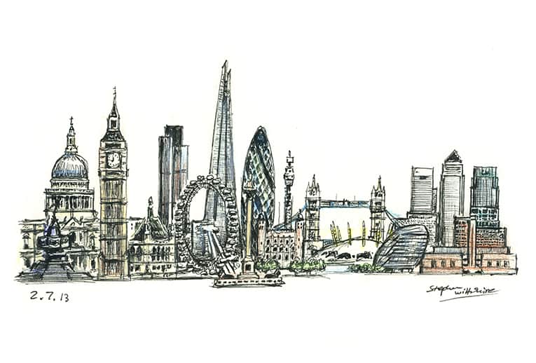 London montage - Original Drawings and Prints for Sale