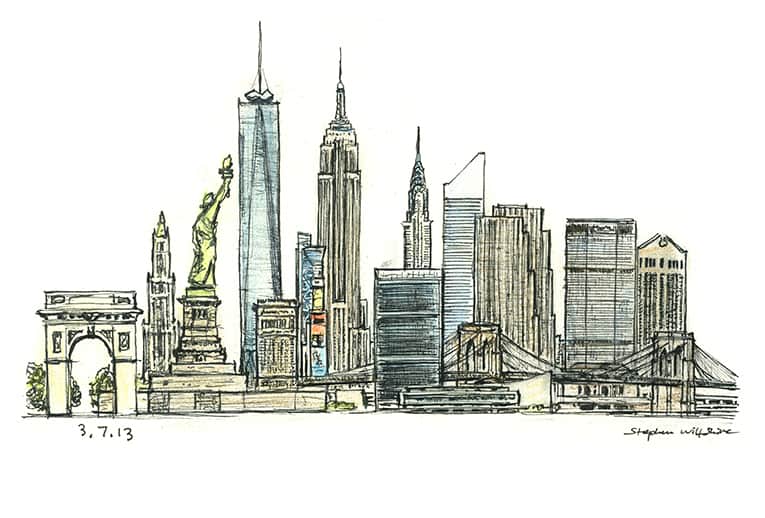 New York montage - Original Drawings and Prints for Sale