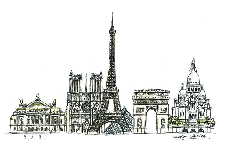 Paris montage - Original Drawings and Prints for Sale