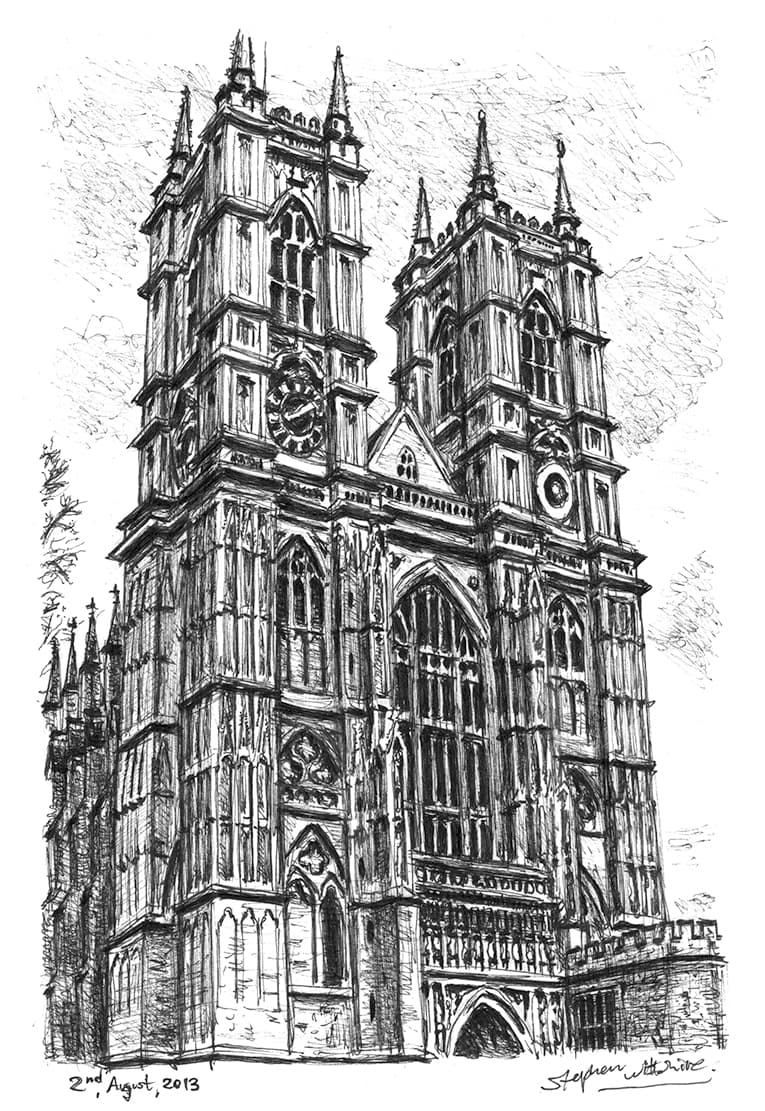 Westminster Abbey - Original drawings, prints and limited editions by ...