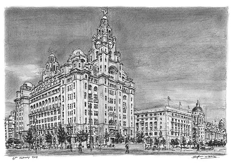 Liver Building, Liverpool - Original Drawings and Prints for Sale