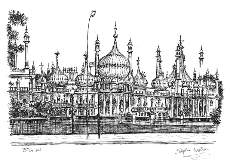 Brighton Pavilion - Original Drawings and Prints for Sale
