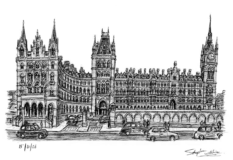 St Pancras Station 2006 - Original Drawings and Prints for Sale