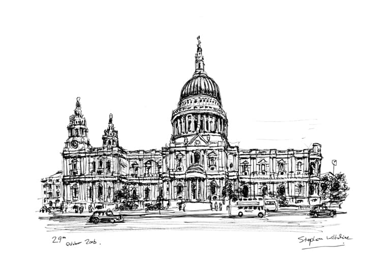 St Pauls Cathedral 2006 - Original Drawings and Prints for Sale