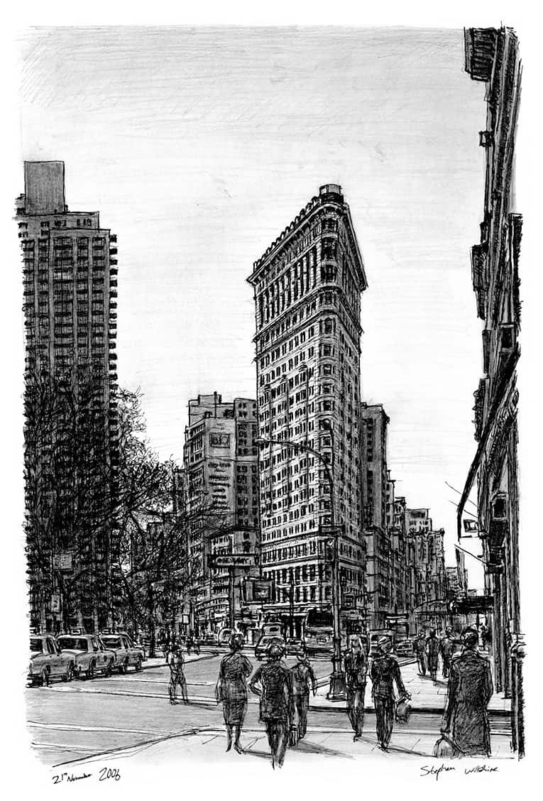 Flat Iron Building NY - Original Drawings and Prints for Sale