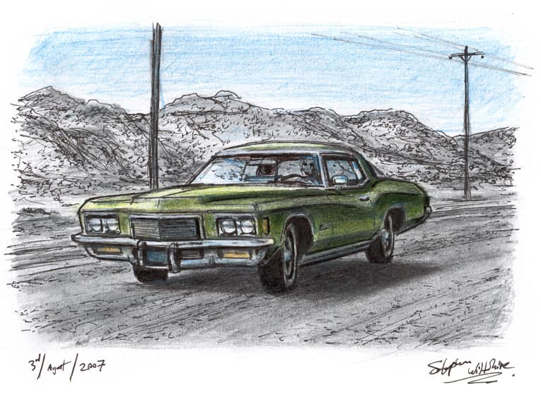 1971 Buick Riviera drawings and paintings by Stephen Wiltshire MBE