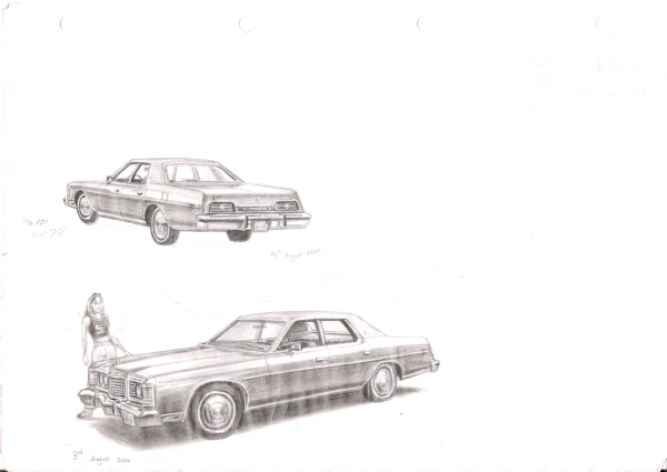 1973 Ford LTD - Original Drawings and Prints for Sale
