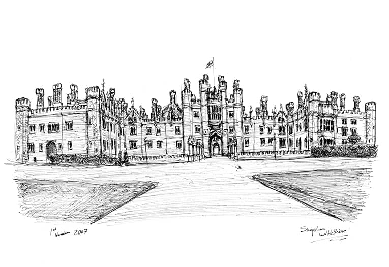 Hampton Court - Original Drawings and Prints for Sale