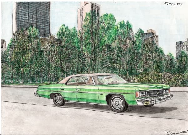 1974 Chevy Impala - Original Drawings and Prints for Sale