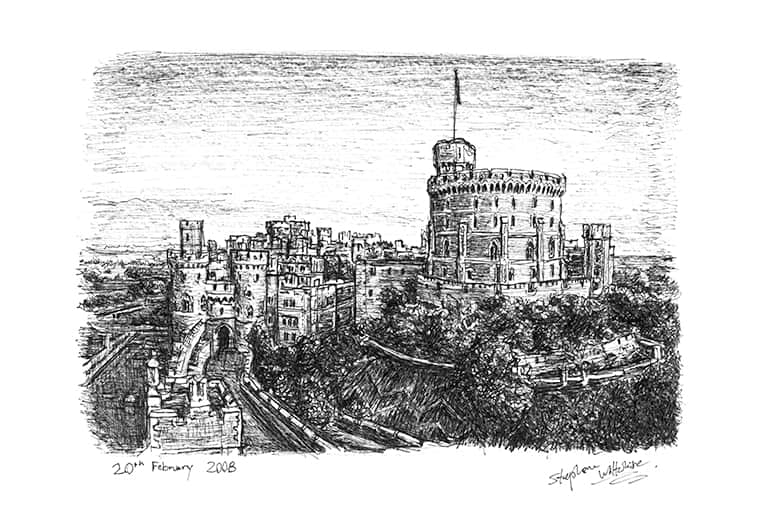 Windsor Castle - Original Drawings and Prints for Sale
