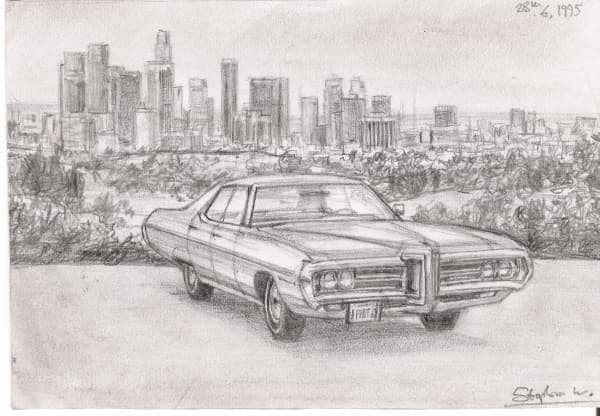 1969 Pontiac Boneville - Original Drawings and Prints for Sale