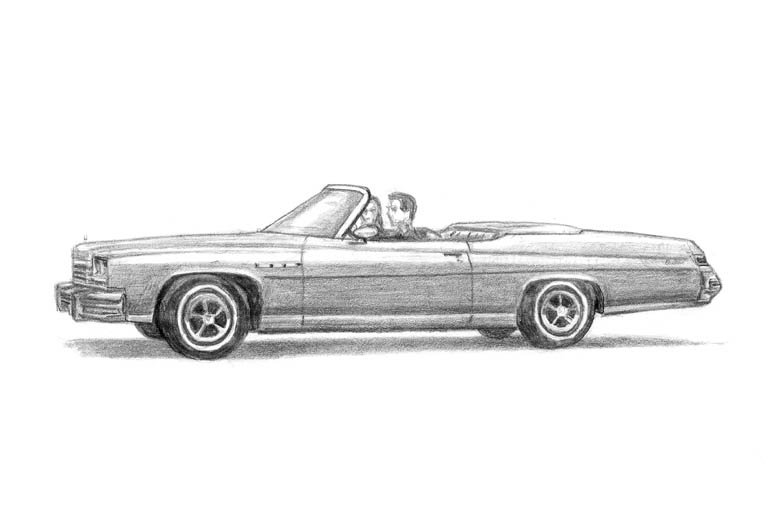 1975 Buick Le Sabre Convertible - Original Drawings and Prints for Sale