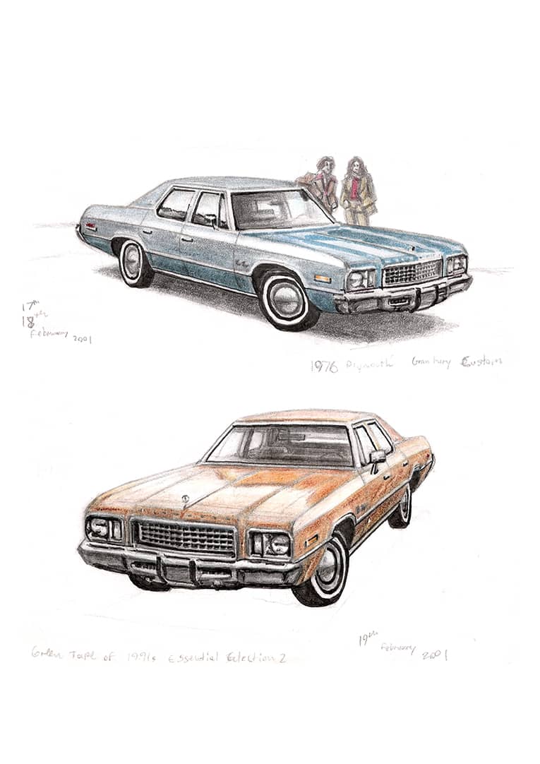 1976 Plymouth Gran Fury - Original Drawings and Prints for Sale