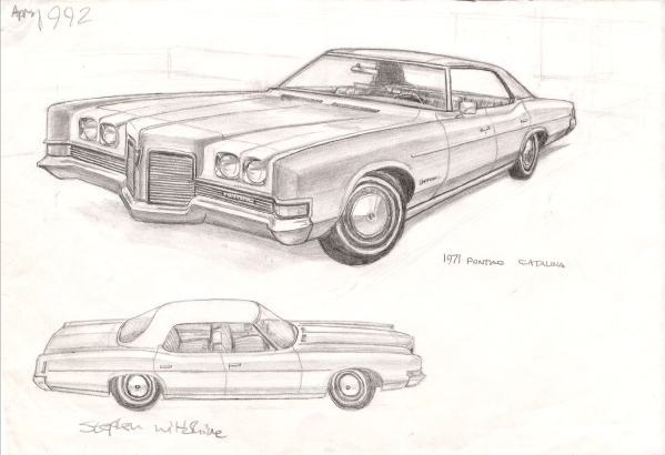 1971 Pontiac Catalina - Original Drawings and Prints for Sale