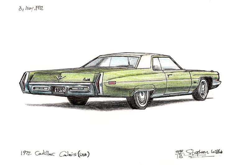 1972 Cadillac Calais - Original Drawings and Prints for Sale