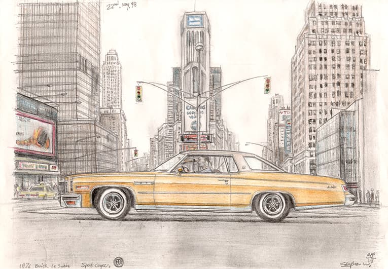 1976 Buick Le Sabine Sport Coupe - Original Drawings and Prints for Sale
