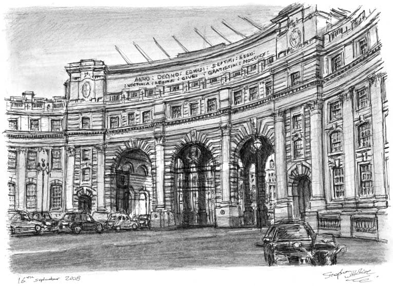 Admiralty Arch Whitehall - Original Drawings and Prints for Sale