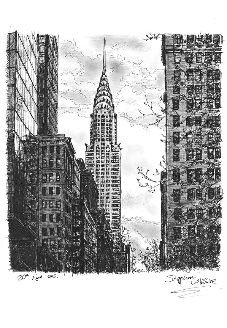 Chrysler Building - Original Drawings and Prints for Sale