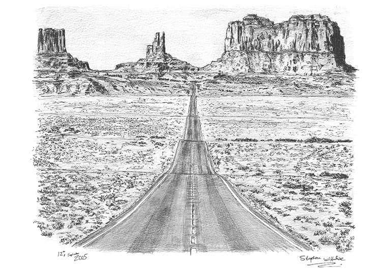 Grand Canyon Monument Valley - Original Drawings and Prints for Sale