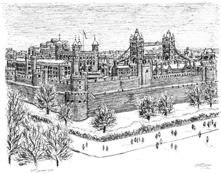 Tower of London - Original Drawings and Prints for Sale