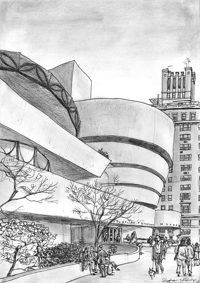 Guggenheim Museum in New York - Original Drawings and Prints for Sale
