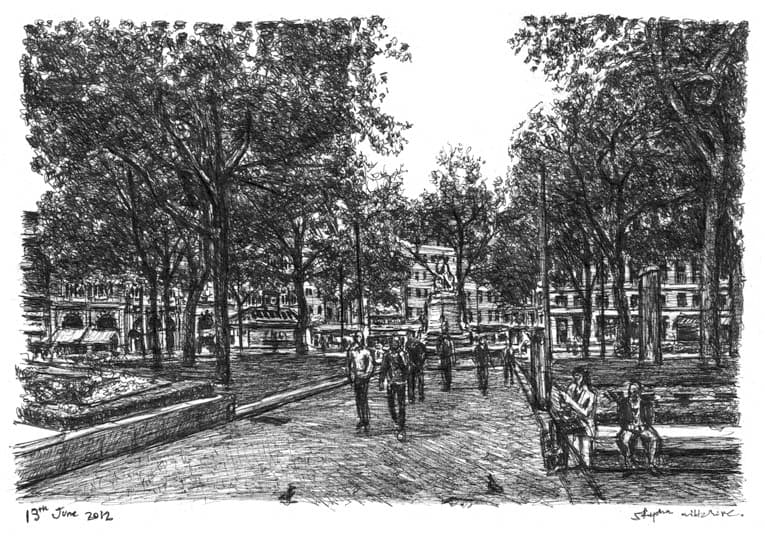 Leicester Square London - Original Drawings and Prints for Sale
