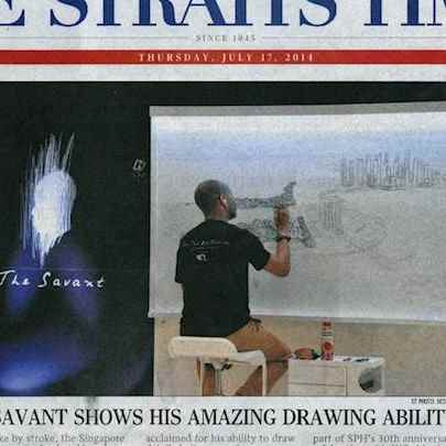 Savant shows amazing drawing ability - Media archive