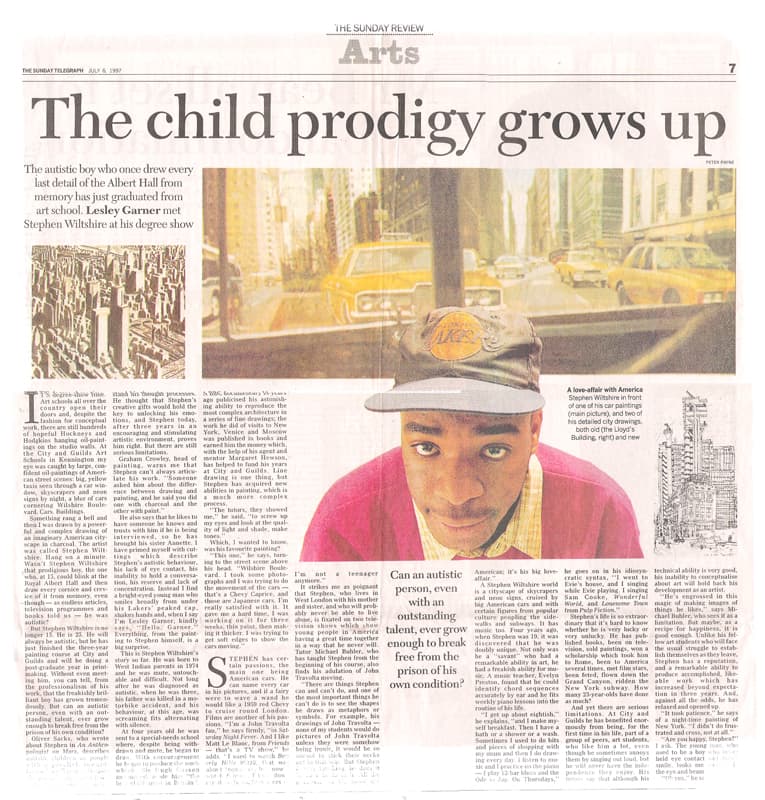 Child prodigy grows up - The Artist's Press Archive