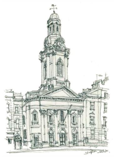 Church in Notting Hill 1998 - Original Drawings and Prints for Sale