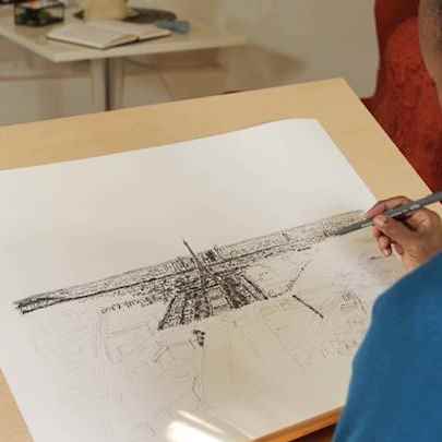 Drawing Paris as seen from the top of Montparnasse Tower - Image library