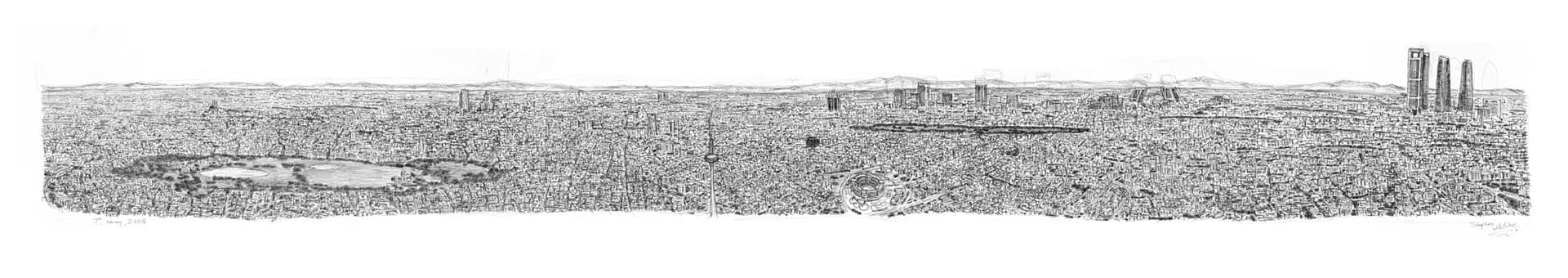 Stephen Wiltshire draws Madrid Panorama