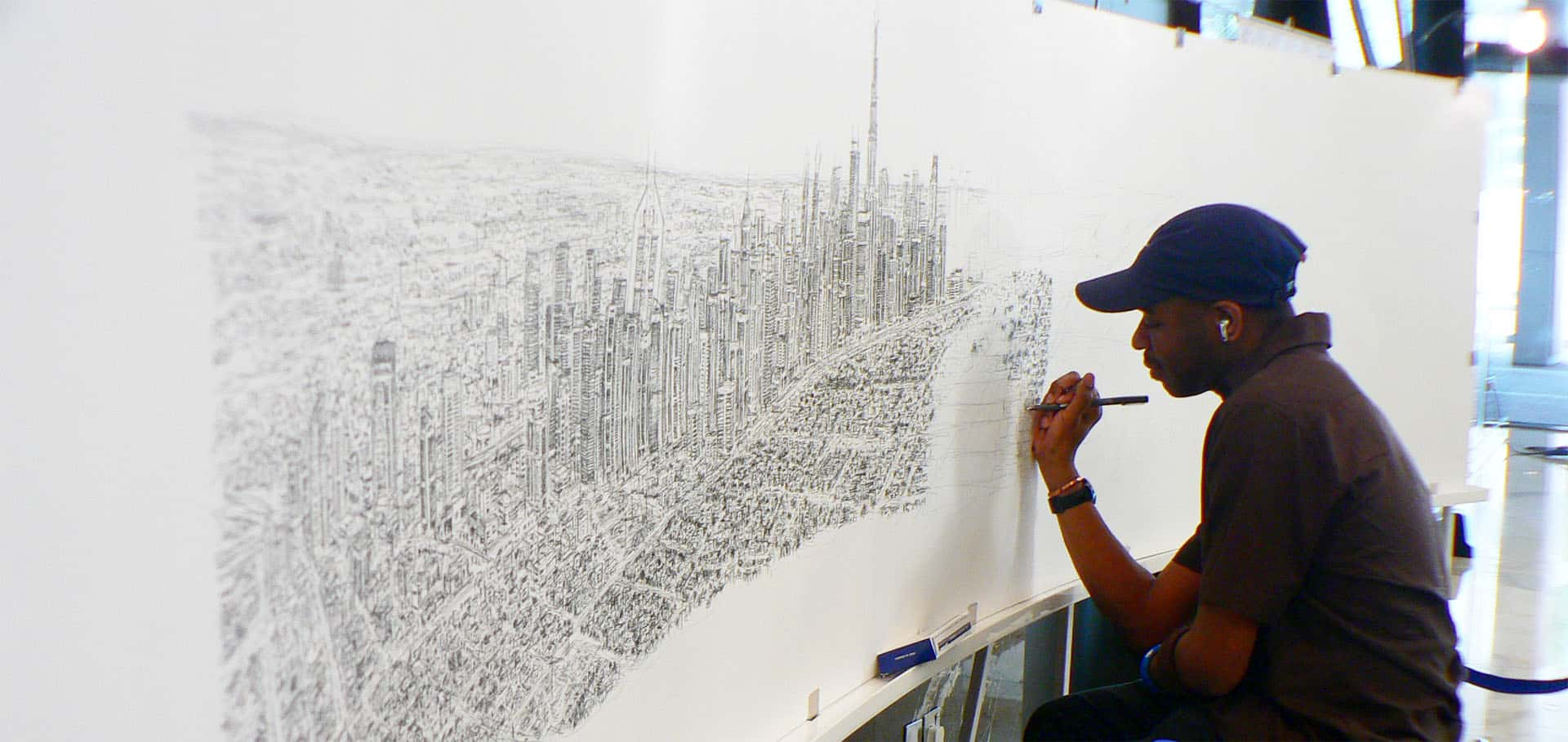 Stephen Wiltshire's Dubai Panorama drawing - The Stephen Wiltshire Gallery