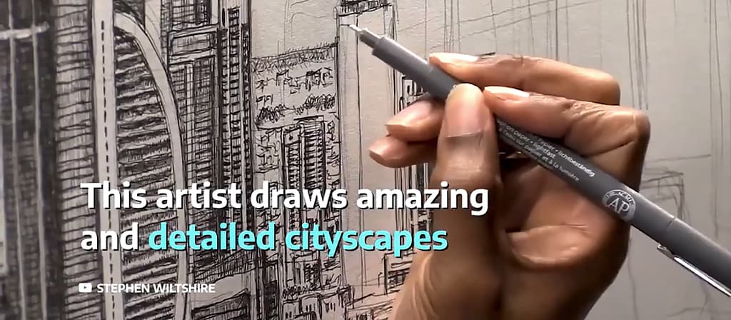 Artist draws amazing and detailed cityscapes