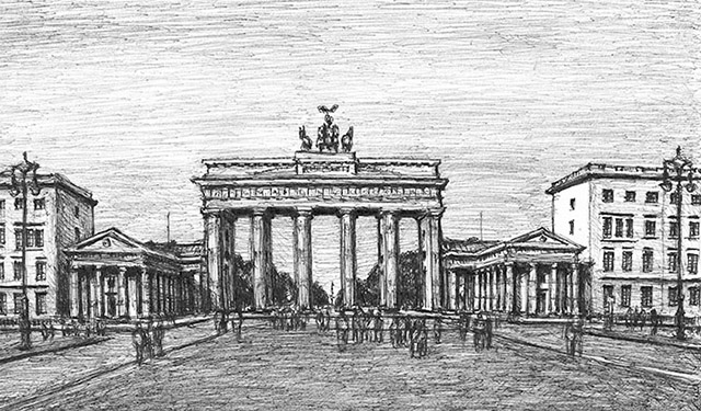 Brandernburg Gate, Berlin by Stephen Wiltshire