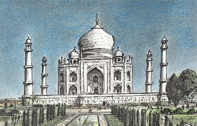 Taj Mahal by Stephen Wiltshire