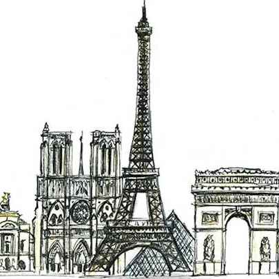 Drawing of Paris montage