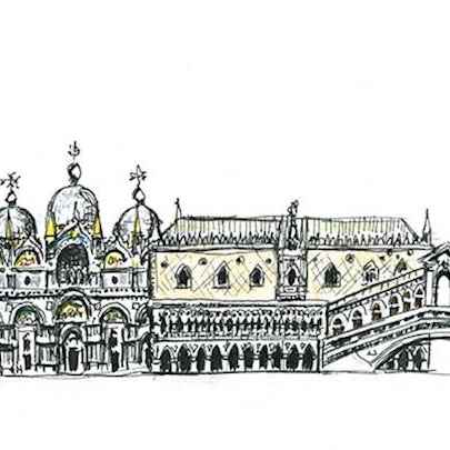 Drawing of Venice montage