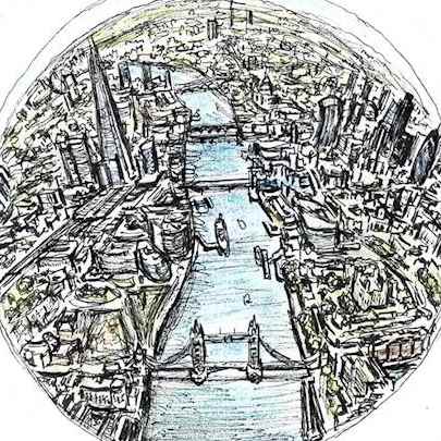Mini Globe of London - Original Drawings
