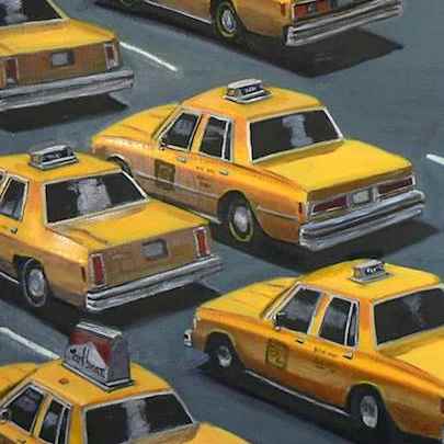 The Artwork Canvas > Taxis in traffic