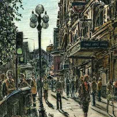 Drawing of Earls Court, London