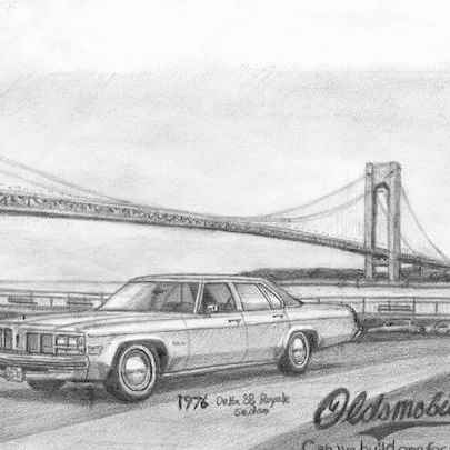 1976 Oldsmobile Delta 88 Royale Sedan - Original Drawings