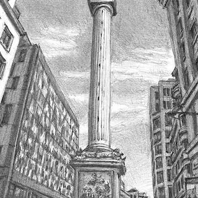 The Monument, London - Original Drawings