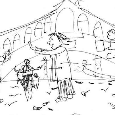 The Artwork Rialto Bridge with film crew