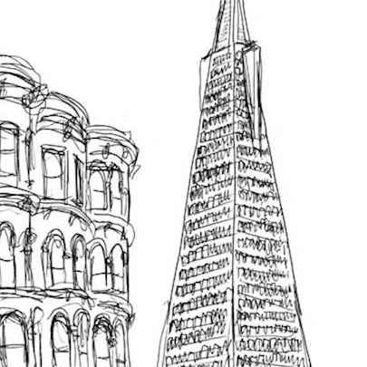 The Artwork Trans American Pyramid Building, San Francisco