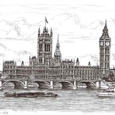 The Artwork Houses of Parliament (postcard)
