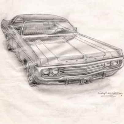 The Artwork 1971 Dodge Polara Custom 4 door Hard Top